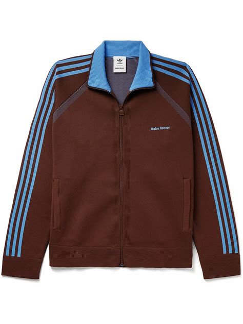 Track Jacket Brown Cotton and Cashmere Knit 